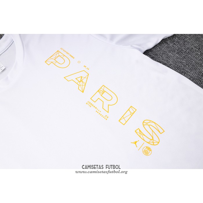 Chandal del Paris Saint-Germain Jordan Manga Corta 2023/2024 Blanco - Pantalon Corto